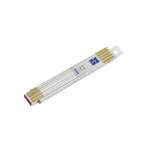 LUX Metermaßstab Classic, 2 m, aus Holz, zusammengeklappt.