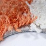 Detailaufnahme: Ayyildiz Hochflorteppich Life 1501 in Terrakotta und Weiß. Flauschiger Shaggy Teppich.
