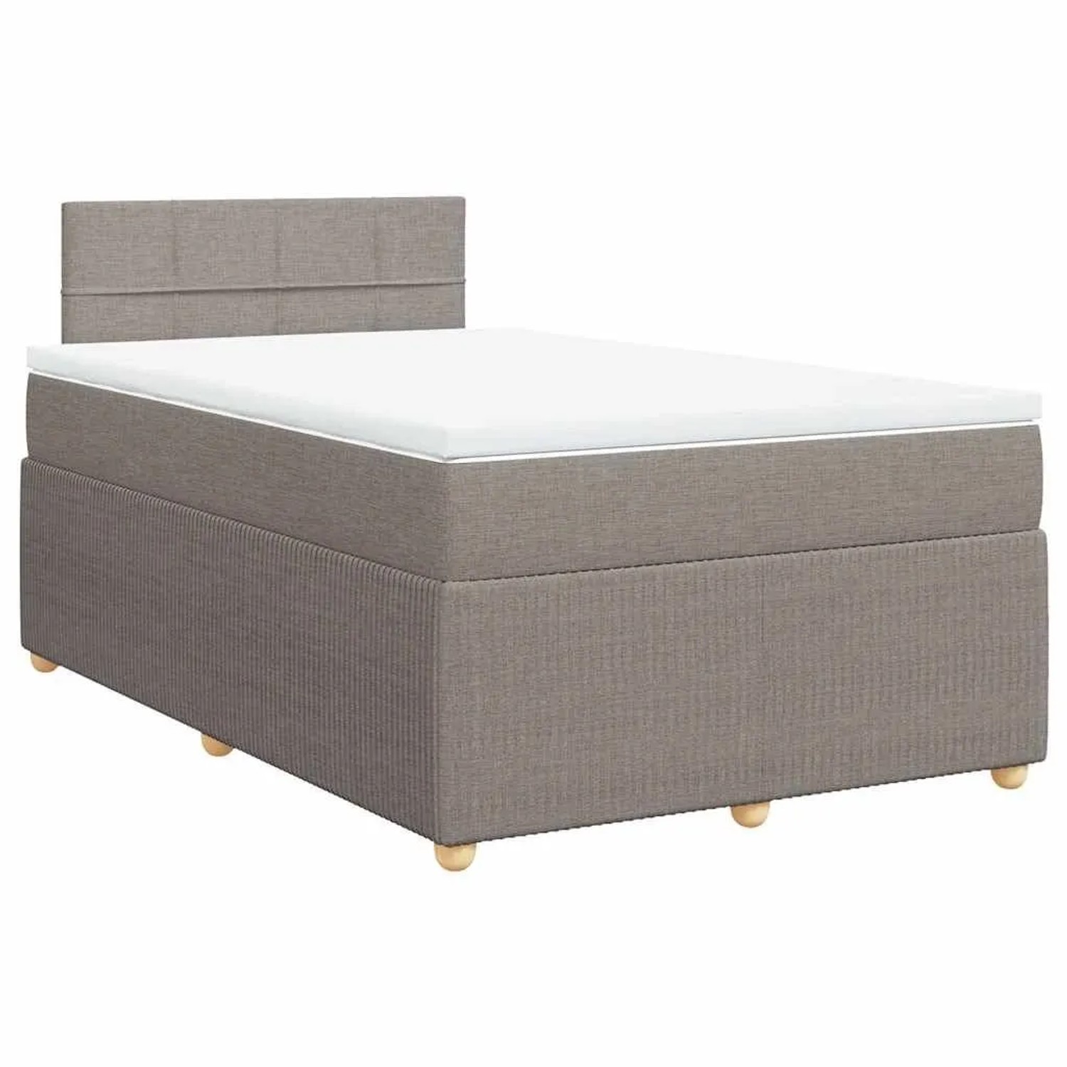 vidaXL Boxspringbett mit Matratze Taupe 120x200 cm Stoff 3289727 günstig online kaufen