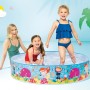 Intex Kinderpool Duckling Snapset Pool mit Kindern und Mutter im Garten.