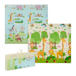 Relaxdays Krabbelmatte XPE Schaumstoff Bunt Faltbar 200 cm x 180 cm 1 kg