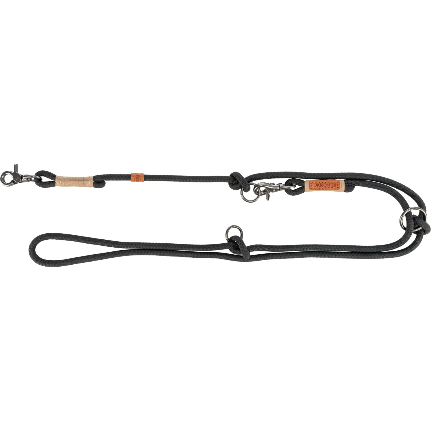 Trixie Hundeleine Be Nordic V-Leine 200 cm x Ø 8 mm Schwarz-Sand