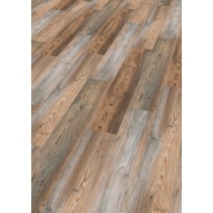 Click-Vinylboden Luanda Pinie, Holzboden in Braun- und Grautönen.