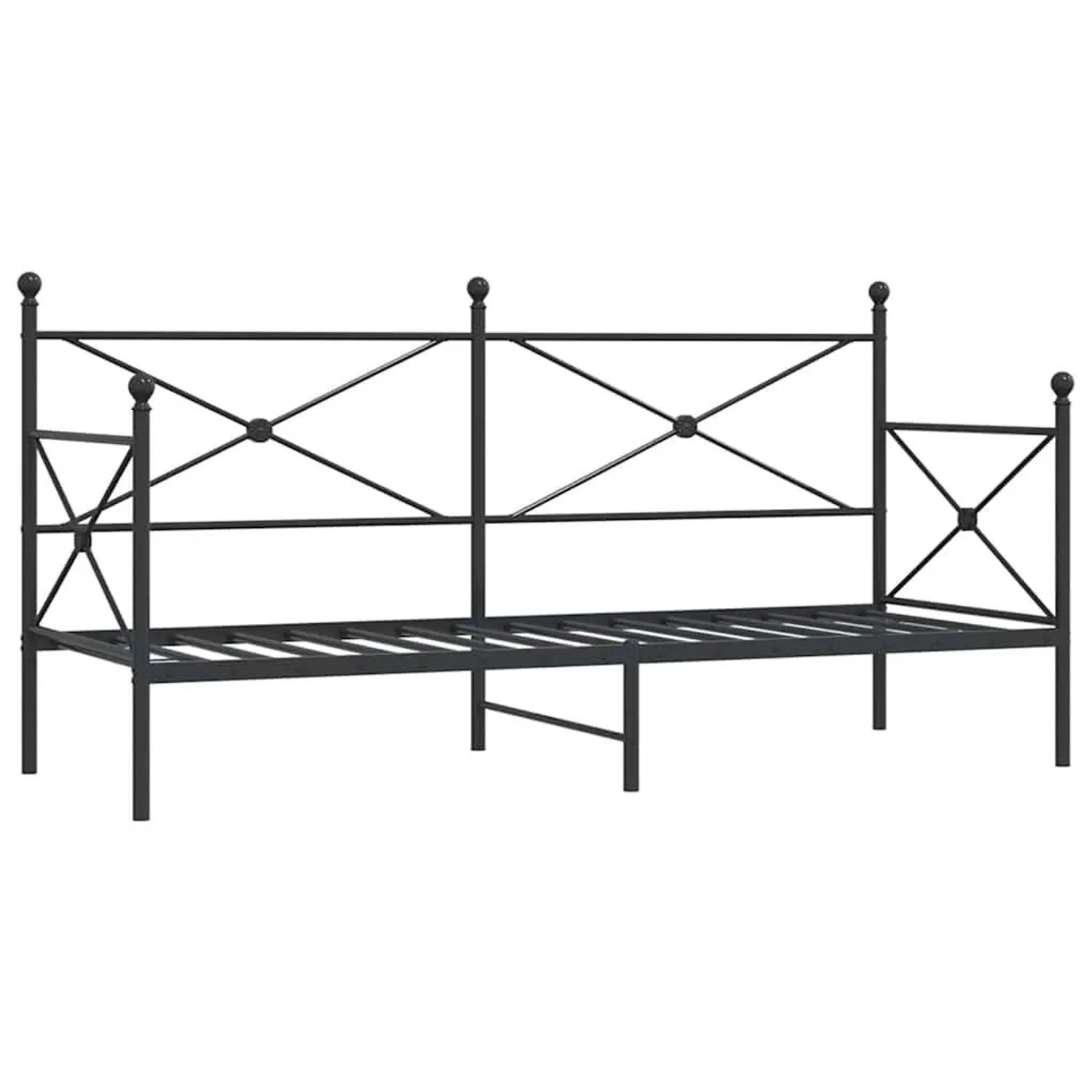 vidaXL Etagenbett ohne Matratze Schwarz 90x200 cm Stahl 4104668 günstig online kaufen
