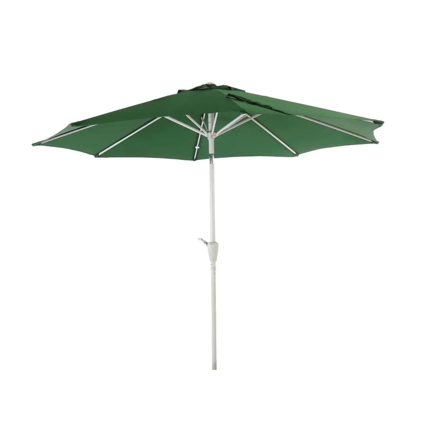 Grüner MCW Sonnenschirm Asti Ø 3m mit Kurbel und Neigefunktion für Garten & Balkon. UV-Schutz 50.