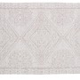Gemusterter OBI Baumwollteppich in Beige-Taupe, 60x120 cm, mit Quasten.