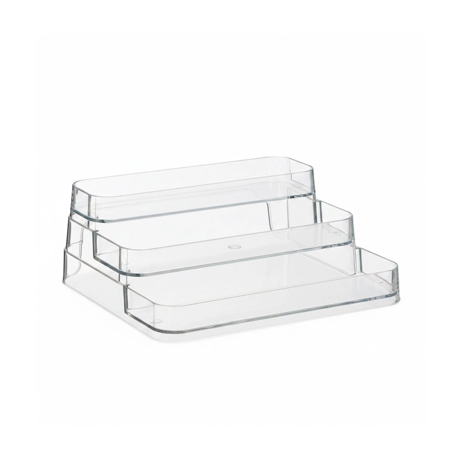 Relaxdays Gewürzorganizer Kunststoff Transparent 3 Etagen 10,5 cm x 26 cm x 24 cm 430 g