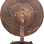 Detailansicht der Globo Außenleuchte Linda, Metall schwarz mit goldener Patina.