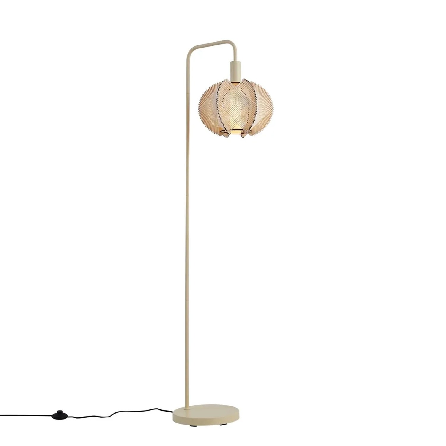 QAZQA Japandi Stehleuchte Beige mit Schirm Gertie