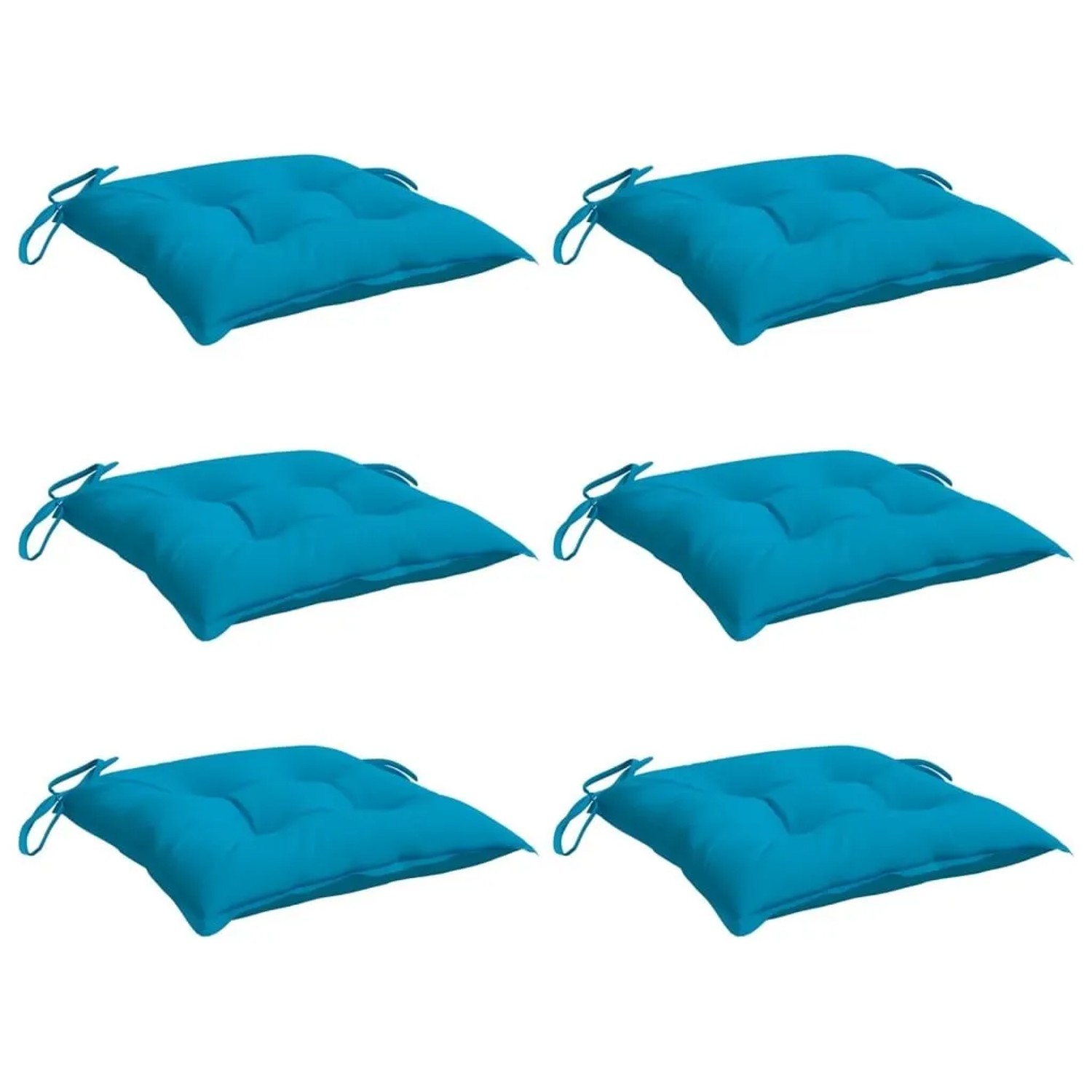 vidaXL Stuhlkissen 6 Stk Hellblau 40x40x7 cm Oxford-Gewebe 361464