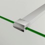Chromfarbene Dusch-Stabilisierungsstange aus glattem Aluminium, für 6-8mm Glas. Detailansicht des Stabilisators.