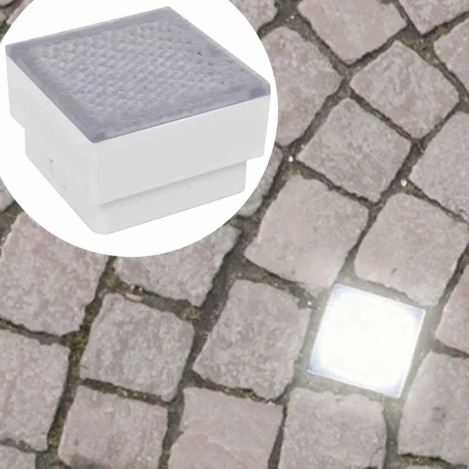 vidaXL LED Bodeneinbaustrahler Außen 12 Stk 100x100x68 mm 272494_7