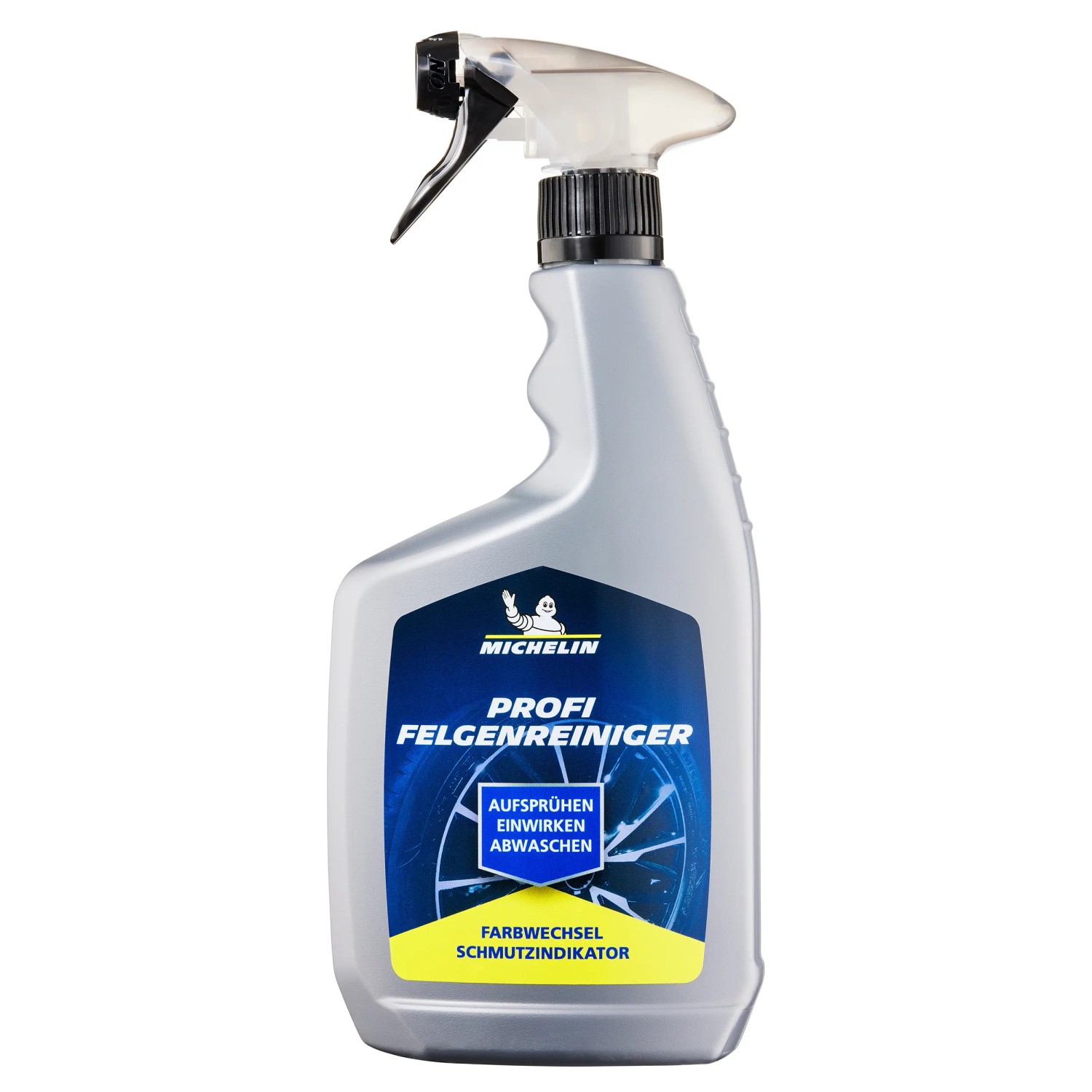 Michelin Profi Felgenreiniger, 650ml Flasche mit Sprühkopf für die Autopflege.
