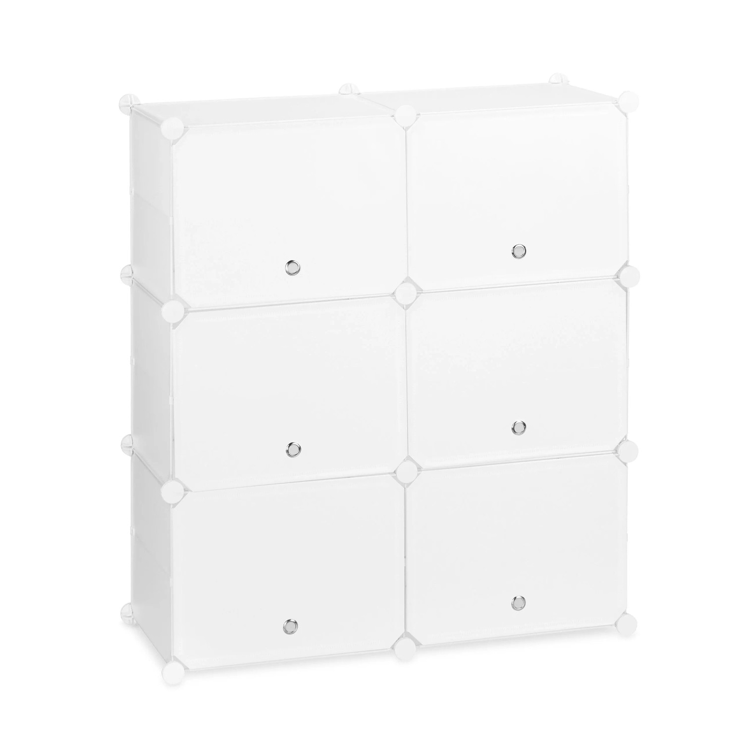 Relaxdays Schuhschrank Kunststoff Weiß Modular 95 cm x 85 cm x 31,5 cm 5,7 kg