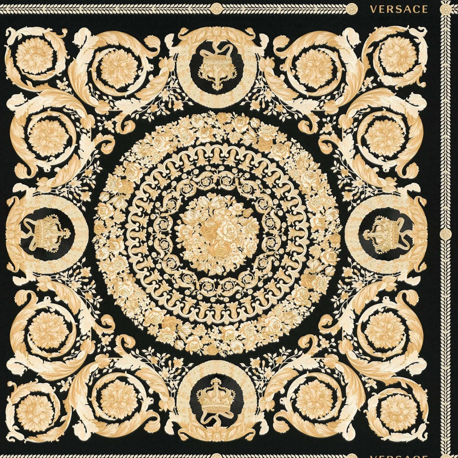Tadessi Tapete Ornament M1-No.315 Vliestapete in Schwarz