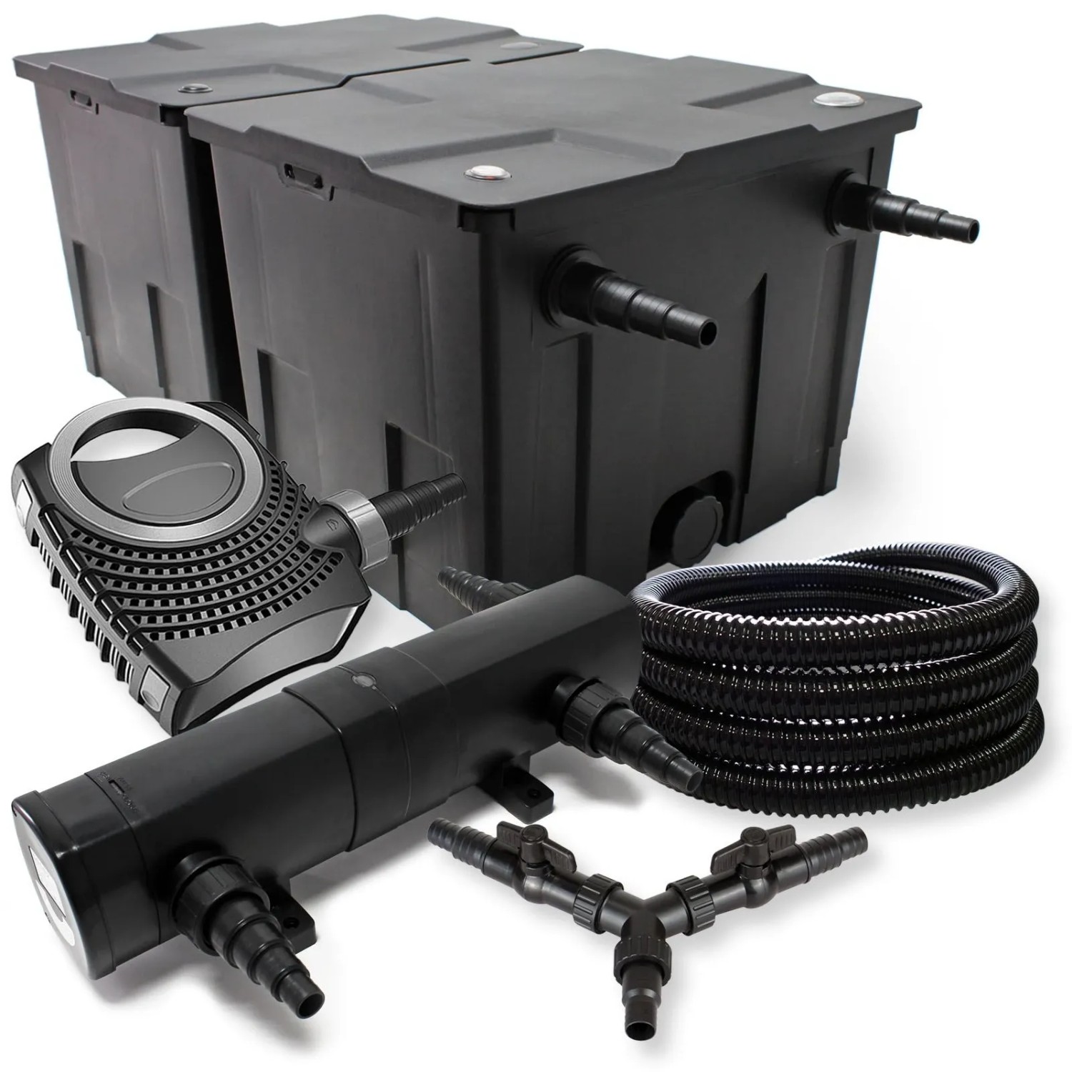 Sunsun Filter Set 60000L Teich 36W Teichklärer Neo8000 70W Pumpe 25M Schlauch