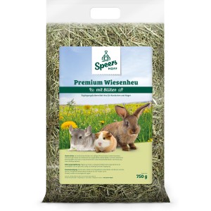Speers Nagerfutter Premiumheu mit Blüten, 750g Packung. Ergänzungsfutter für Nager.