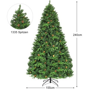 Costway Led Künstlicher Weihnachtsbaum Tannenbaum Geschmückt 240cm