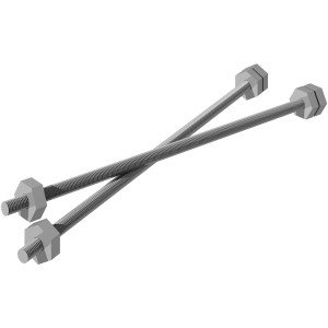 Elephant Ergänzungsset zum Einbetonieren für Country Line Zäune, Stahl, feuerverzinkt.