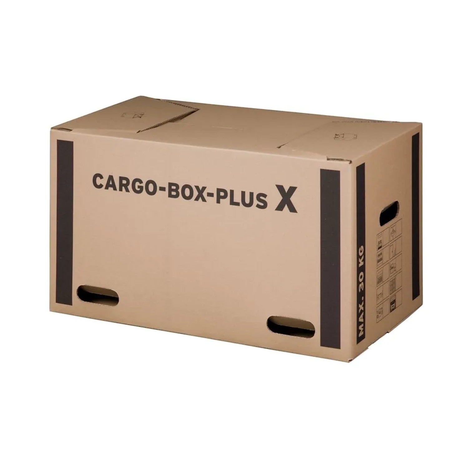 PROREGAL Mega Deal 150x Cargobox XL LxBxH 660x350x360mm mit Schmetterlingsboden & Grifflöchern Doppelwellig Braun Faltkarton Umzugskarton