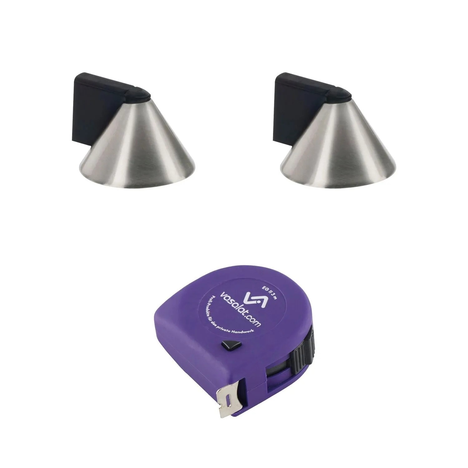 vasalat Set Türstopper Boden zum Schrauben Ø 40 mm H 26 mm Kegelförmig Edelstahl