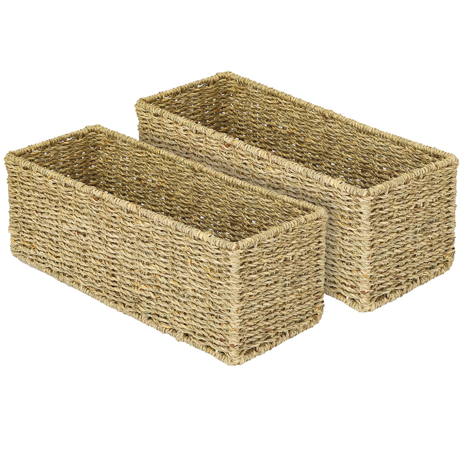 HMF Aufbewahrungskorb Badezimmer Korb Geflochten Seegras 38 x 15 x 14 cm 2e günstig online kaufen