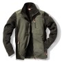 Bullstar Worxtar Strick-Softshelljacke in Oliv/Schwarz, Größe S. Arbeitsjacke mit Reißverschluss und Taschen.