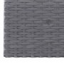 Detailaufnahme: Graues Polyrattan-Geflecht der Balkonmöbel Hazelton.