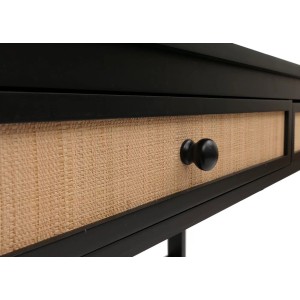 Proregal Schreibtisch HxBxT 78x110x60 cm Schublade Holz Schwarz Bürotisch Laptoptisch Arbeitstisch