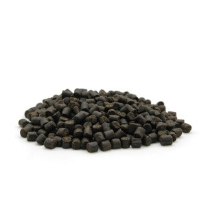 Kenkou Störfutter 6 mm, 10 kg: Dunkle Futterpellets für Störe im Teich.