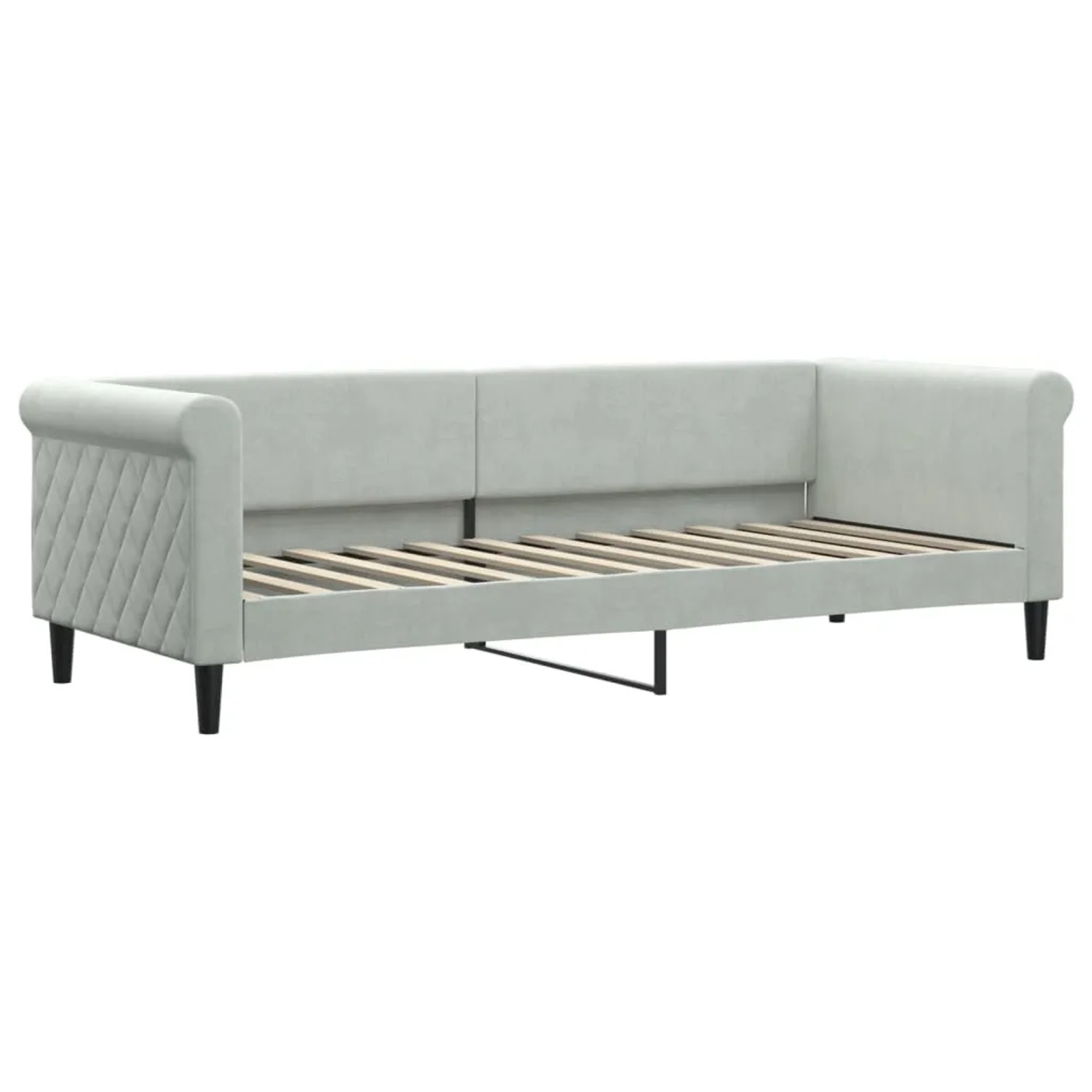 vidaXL Tagesbett Hellgrau 80x200 cm Samt 354237
