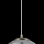 Moderne Globo Pendelleuchte Varus mit nickel-mattem Glasschirm.