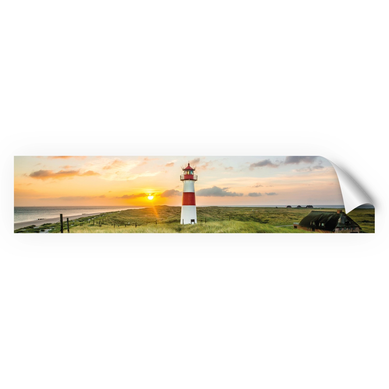 Myspotti Küchenrückwandfolie Leuchtturm Sylt Selbstklebend 280 cm x 60 cm