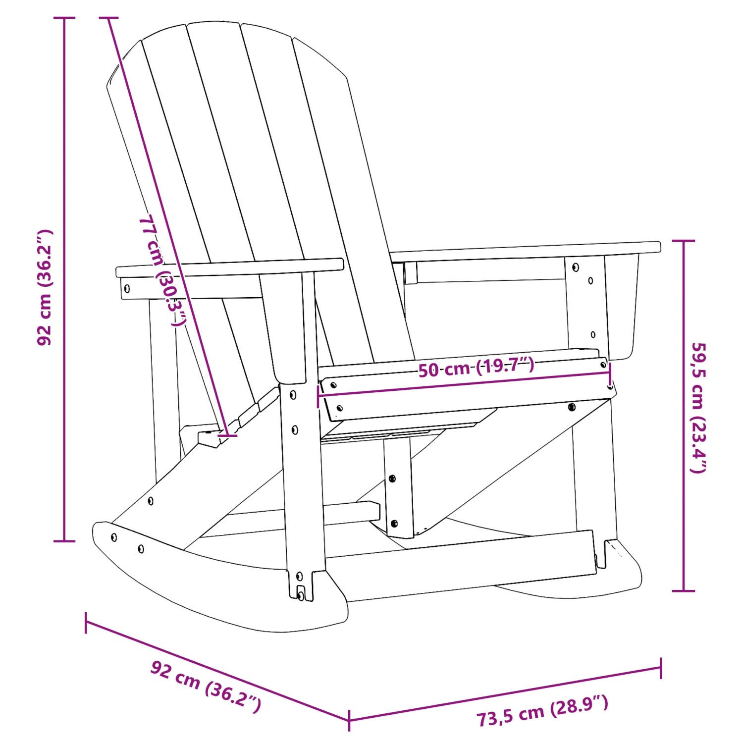 Estexo Polyrattan Schaukelstuhl Relaxsessel Schwingsessel Mit