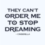 Wandbild Cinderella Zitat (50x70 cm): "They can't order me to stop dreaming".