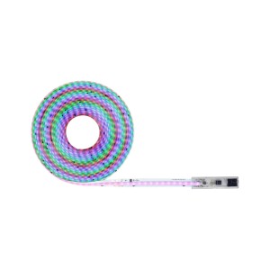SimpLED RGBIC LED-Streifen Set, 5m, mehrfarbig leuchtend, aufgerollt mit Steuereinheit.