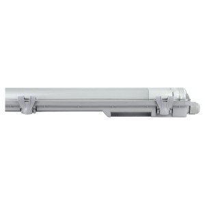 Graue E2 Elektro LED Feuchtraum-Wannenleuchte Classic M 2x18W, Detailansicht.