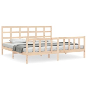 vidaXL Massivholzbett ohne Matratze 160x200 cm Kiefernholz 3192111