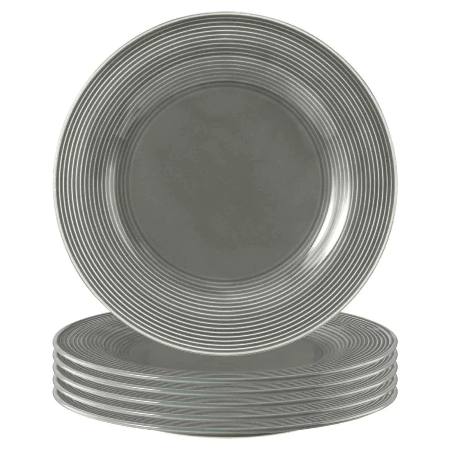 Seltmann Weiden Beat Color Glaze Speiseteller 27,7 cm 6er Set Perlgrau