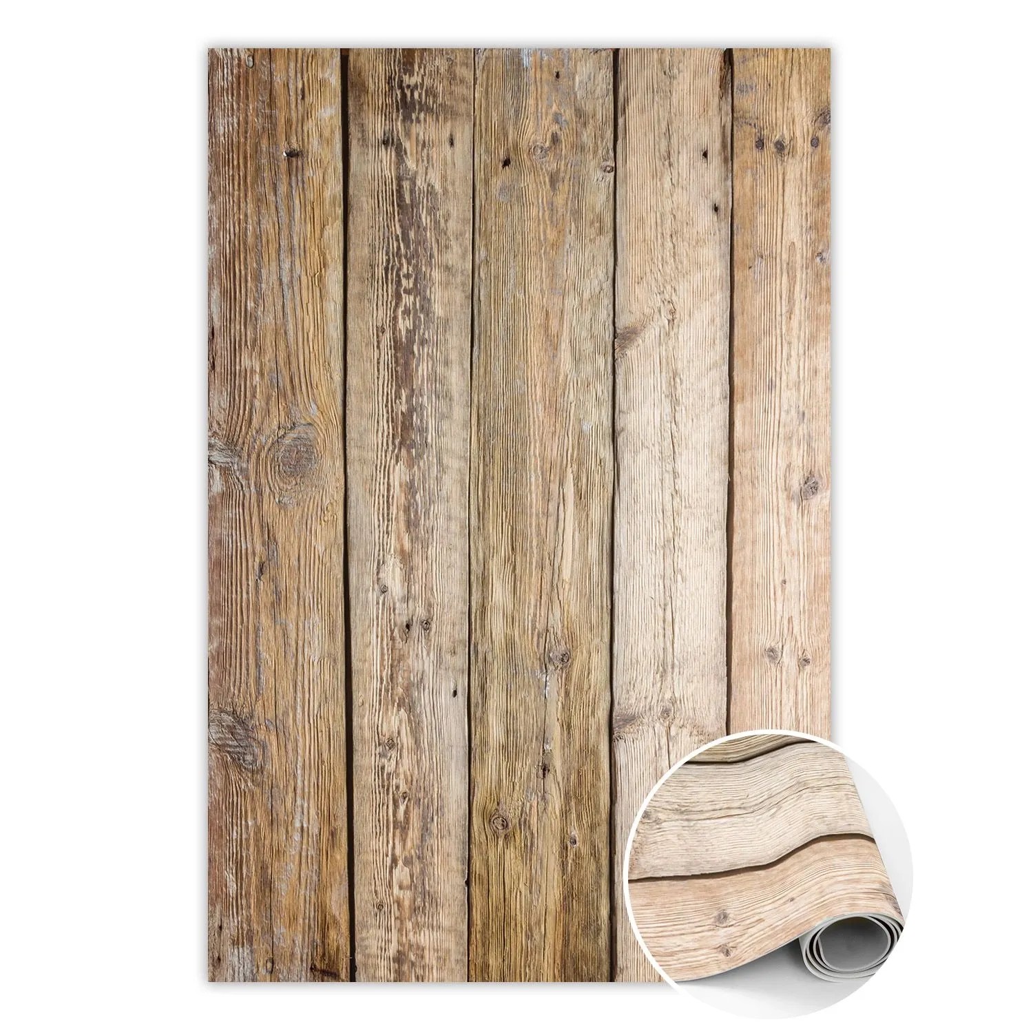 Tulup Teppich Boards Vinyl Vloerkleed 100x150 cm Braun Vinyl Tapijt PVC Mat günstig online kaufen