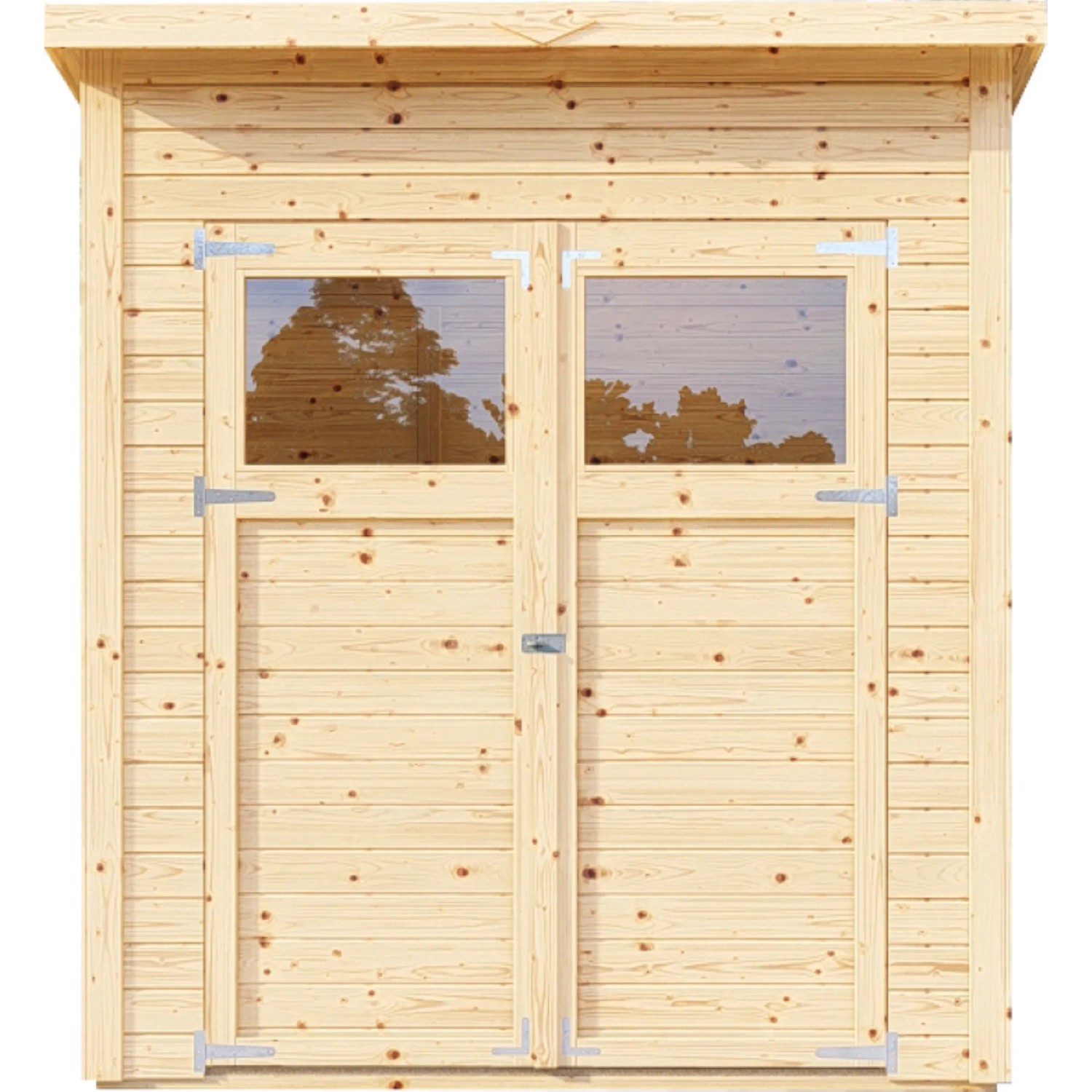 Bertilo Gartenhaus Amrum 1 aus Holz mit Doppeltür und Fenstern
