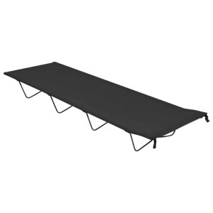 vidaXL Campingbett 180x60x19 cm Oxford-Gewebe und Stahl Schwarz 312479