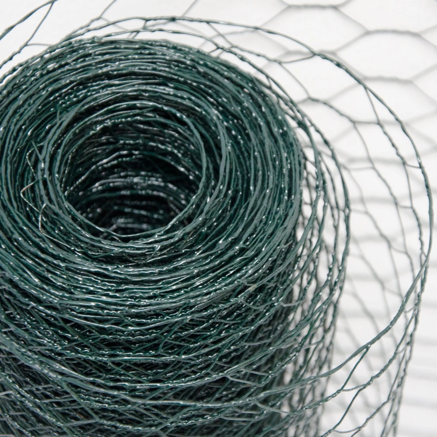 Rolle grüner Niederberg Metall Maschendraht, 25x25mm, verzinkt, 25m x 100cm, für Zaunbau.