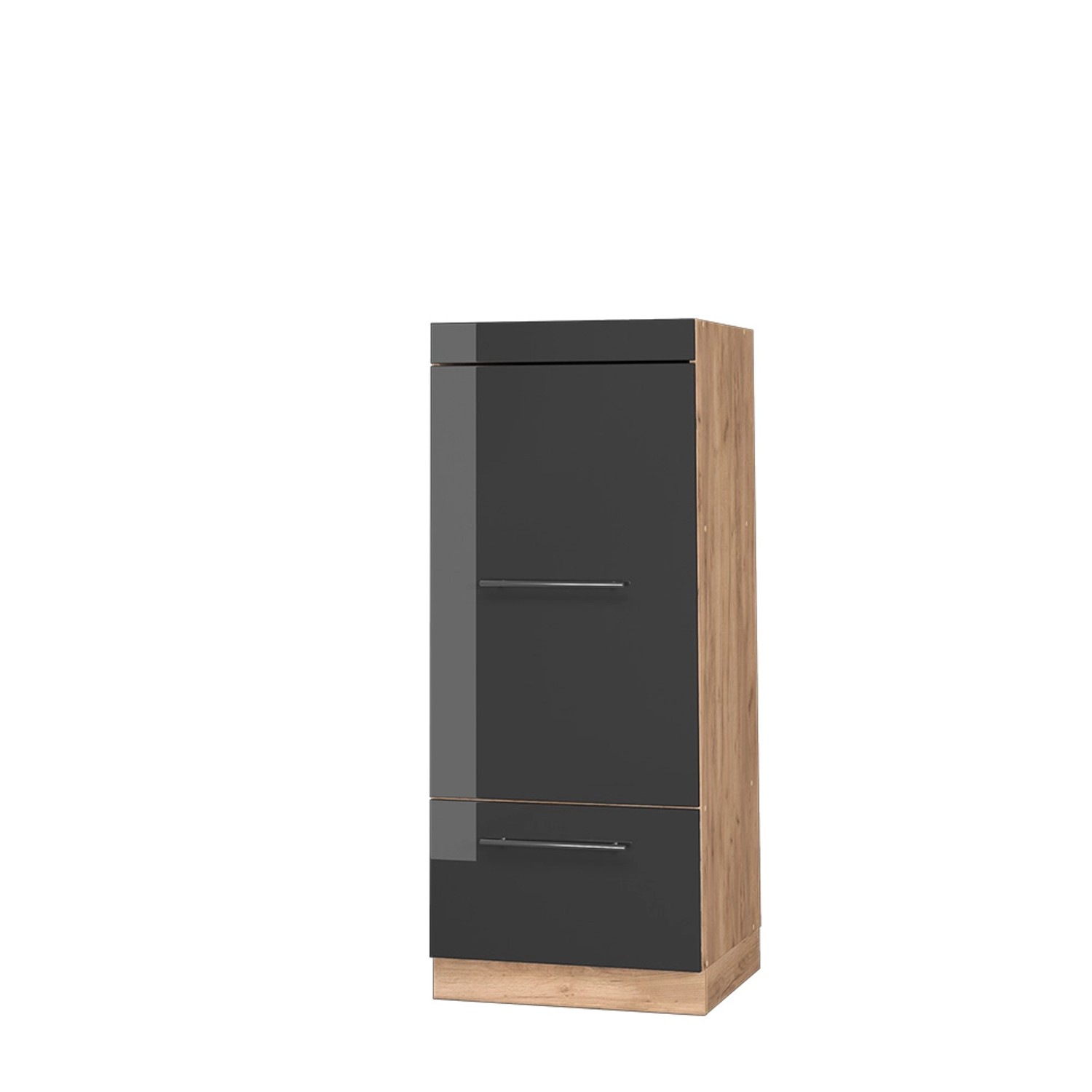 Vicco Mikrowellenschrank Fame-Line Anthrazit Hochglanz/Goldkraft Eiche 60 c günstig online kaufen