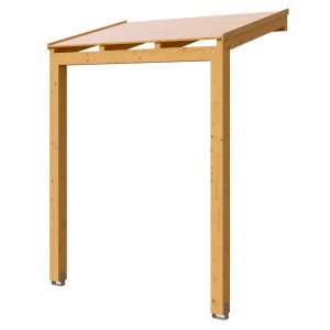 Skan Holz Vordach Prerow, 203x128 cm, Eiche Hell, Leimholzkonstruktion mit Dachschalung.