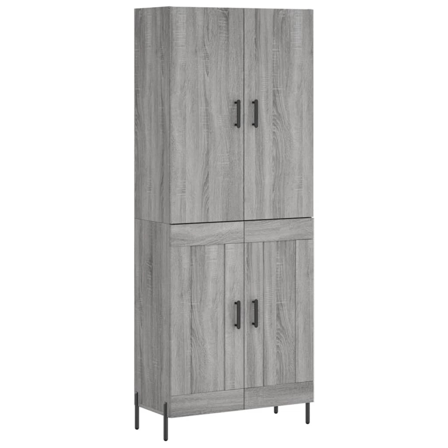 vidaXL Highboard Grau Sonoma 69,5x34x180 cm Holzwerkstoff 3195801 günstig online kaufen