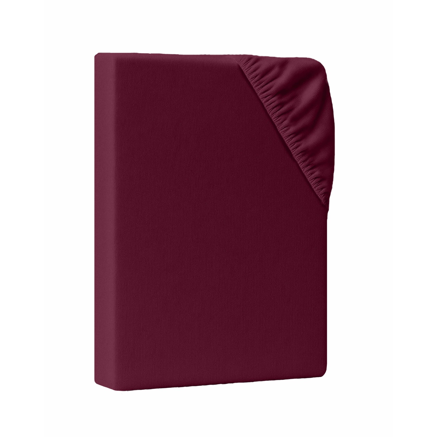 AM Qualitätsmatratzen Premium Jersey Spannbettlaken aus Baumwolle Made in Germany 200x220cm in Bordeaux