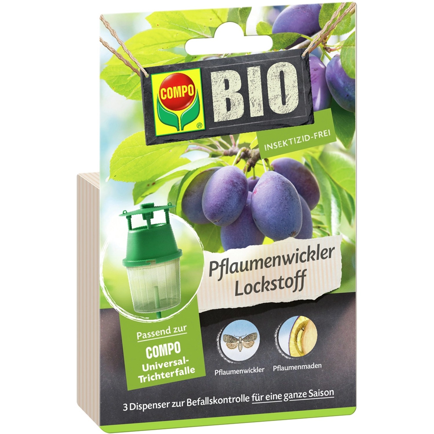 Compo BIO Pflaumenwickler Lockstoff 3 Stück.