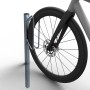 Schake Fahrradständer Einzelparker, einseitig, feuerverzinkt, mit Fahrrad im Detail.