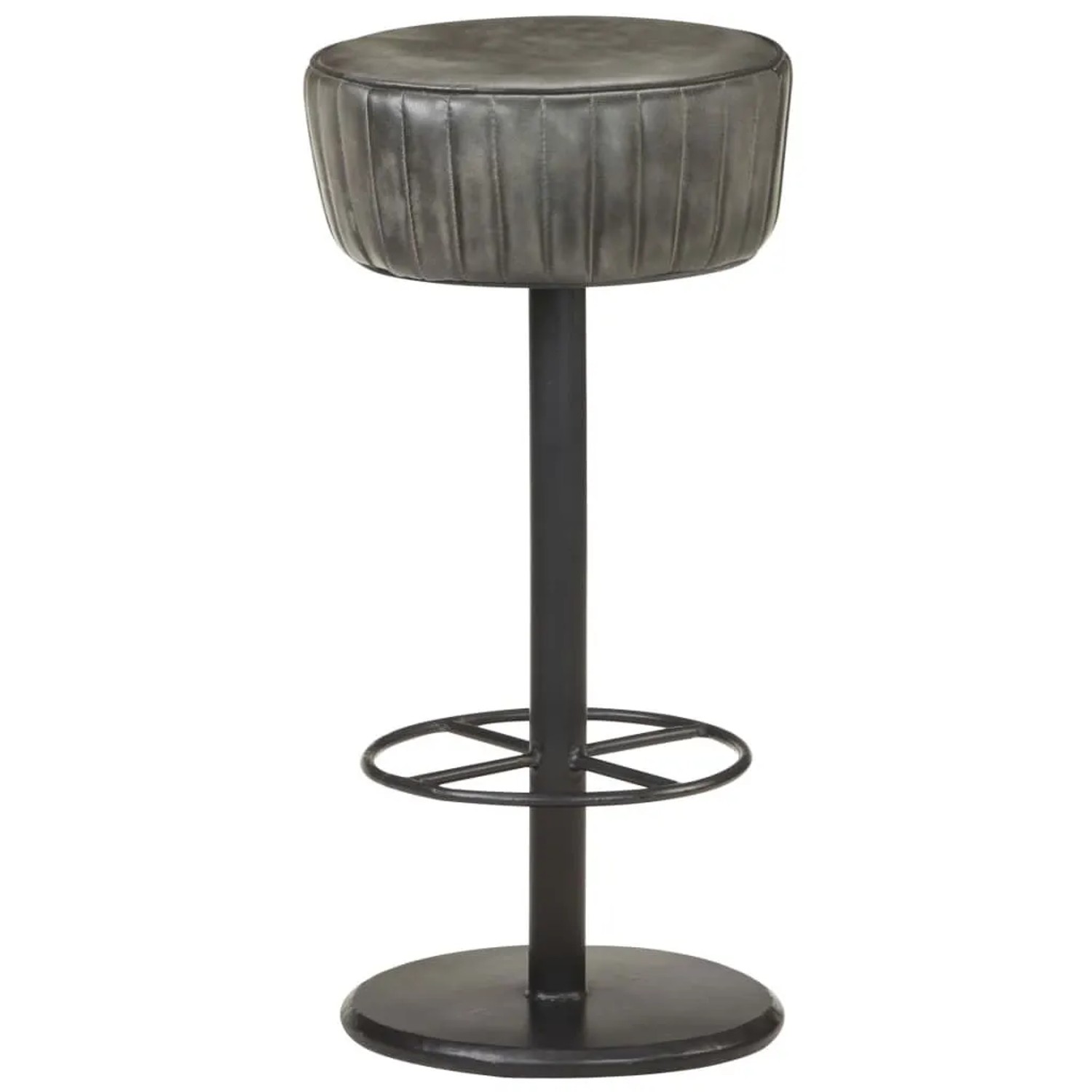 vidaXL Barhocker Grau Echtleder 321874